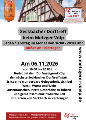 Dorftreff Seckbach 6.11. 2026